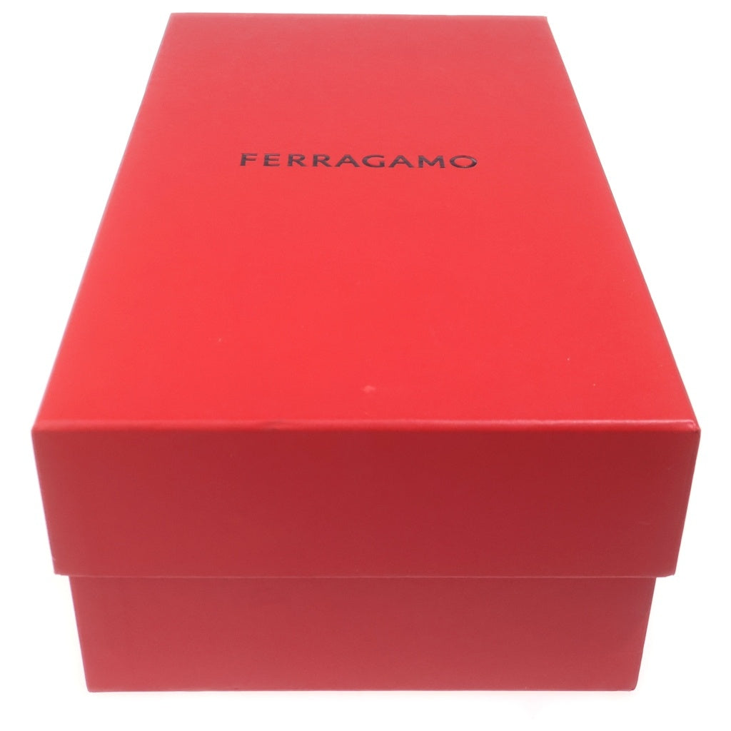 FERRAGAMO(フェラガモ) ヴァラ リボン ヒールパンプス ブラック パテントレザー #6 1/2 レディース