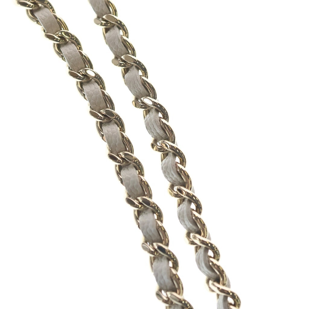 CHANEL(シャネル) ココハンドル XXS チェーンショルダーバッグ ミニバッグ ホワイト キャビアスキン AP4244 ゴールド金具 レディース