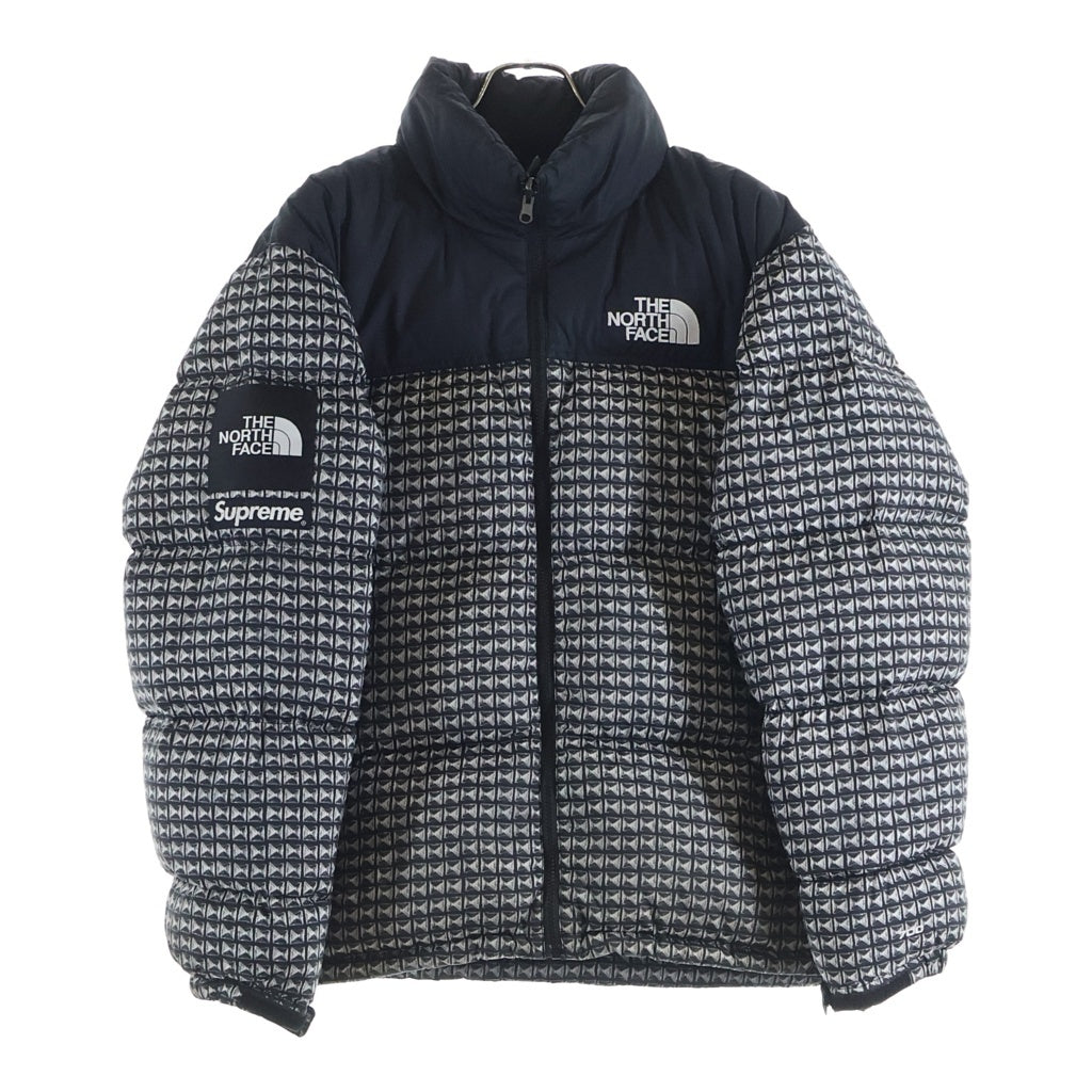 SUPREME(シュプリーム) シュプリーム×ノースフェイス スタッズ柄 ヌプシ ダウンジャケット ブラック #M