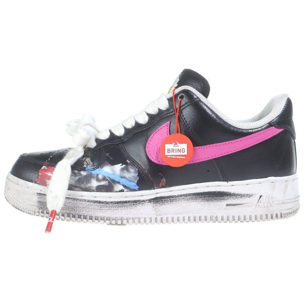 NIKE(ナイキ) ×PEACEMINUSONE Air Force 1 Low '07 Para-Noise 3.0 ピースマイナスワン エアフォース1 ローカットスニーカー シューズ ブラック US9.5/27.5cm AQ3692-004