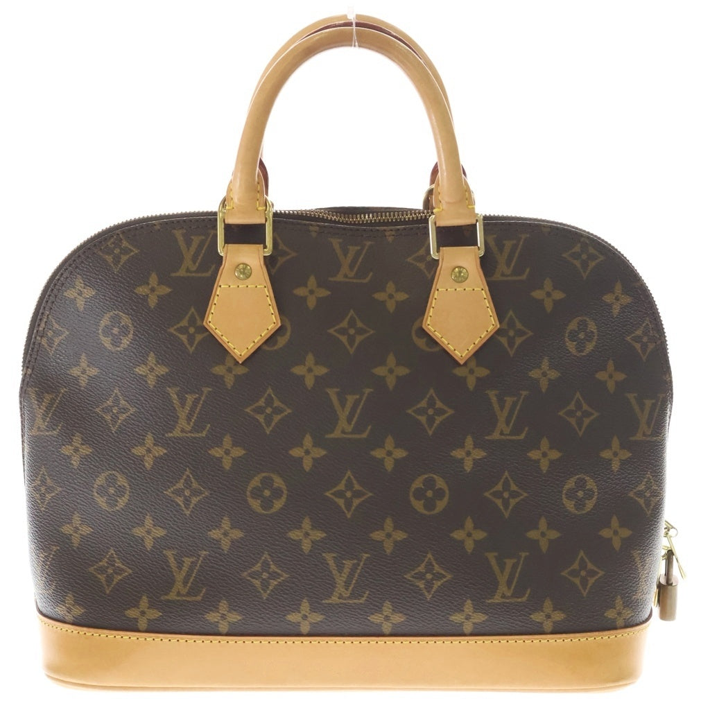 LOUIS VUITTON(ルイヴィトン) モノグラム アルマ ハンドバッグ ブラウン レザー×PVC M51130 ゴールド金具 レディース