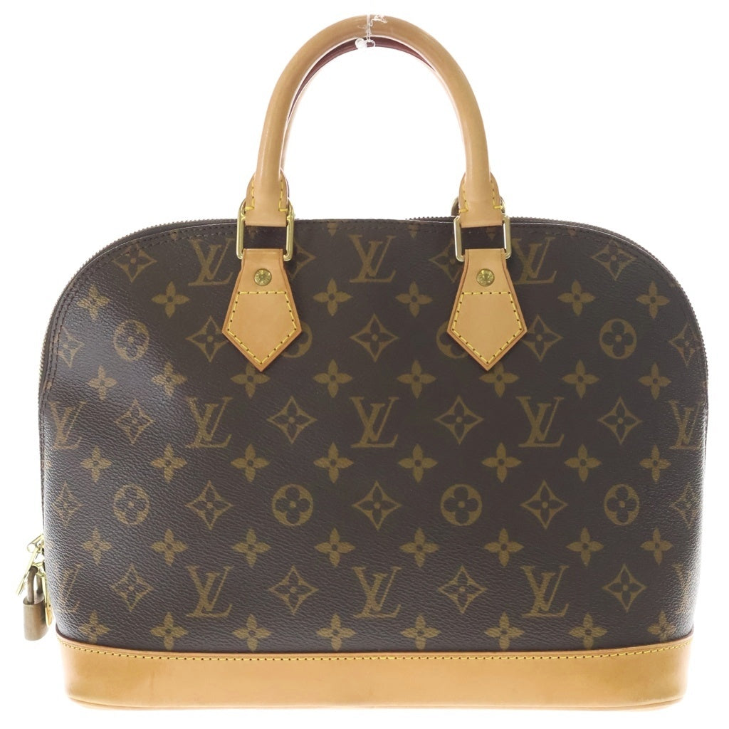 LOUIS VUITTON(ルイヴィトン) モノグラム アルマ ハンドバッグ ブラウン レザー×PVC M51130 ゴールド金具 レディース
