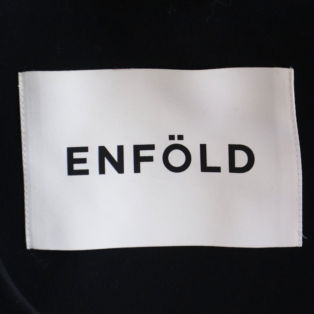 ENFOLD(エンフォルド) 24SS TUCK SOLID-JACKET ジャケット ポリエステル ブラック 300HS230-0710 レディース