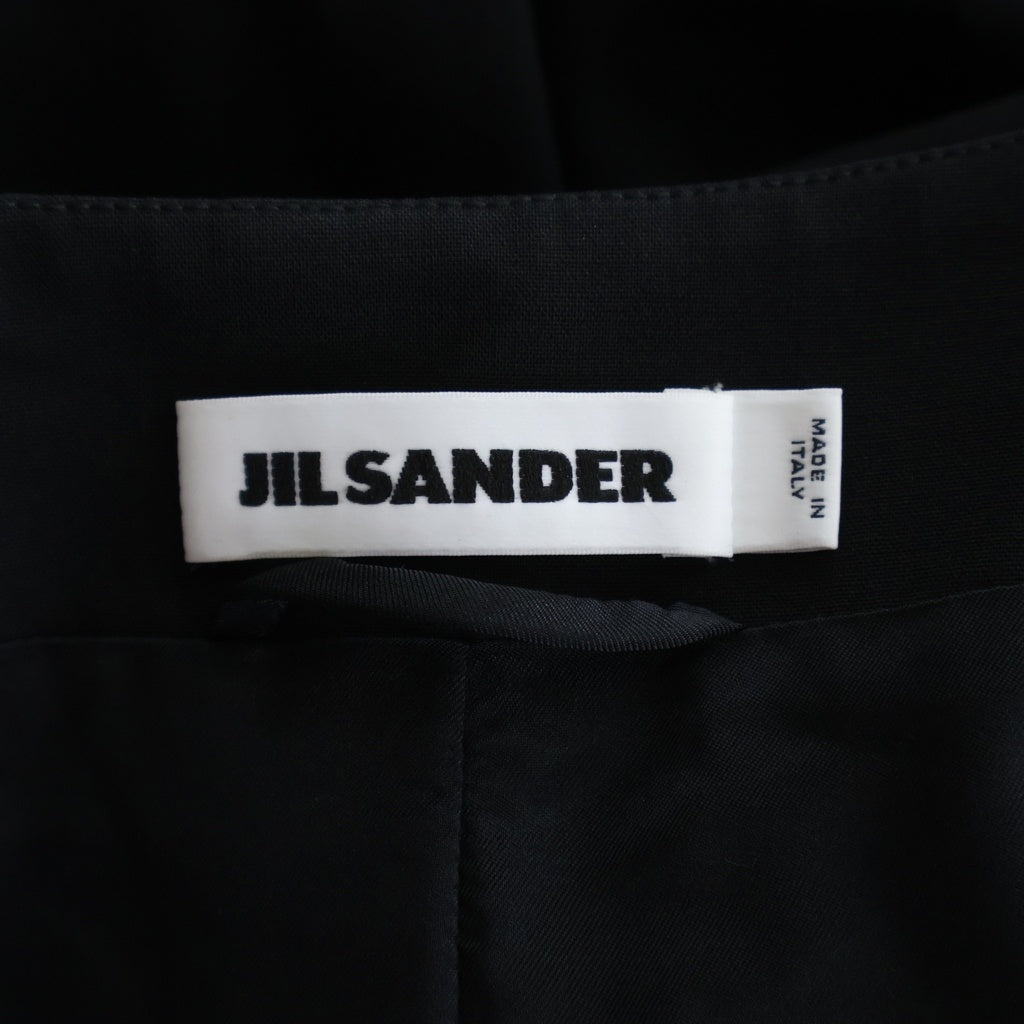 JIL SANDER(ジルサンダー) 1Bノーカラージャケット ウール イタリア製 ブラック JSPK191024 レディース