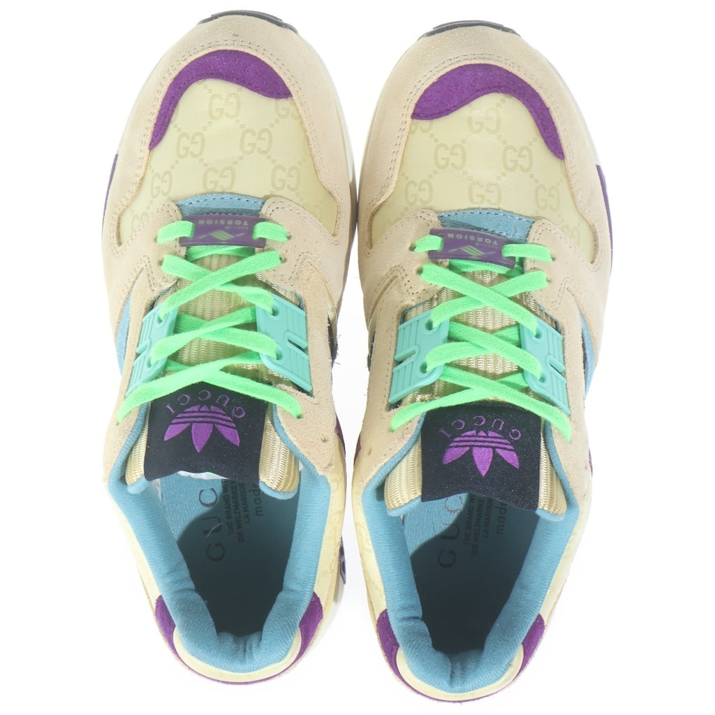 GUCCI(グッチ) x adidas ZX 8000 GGモノグラム ローカットスニーカー シューズ スエード アディダス ベージュ 22.5cm IE2268 レディース