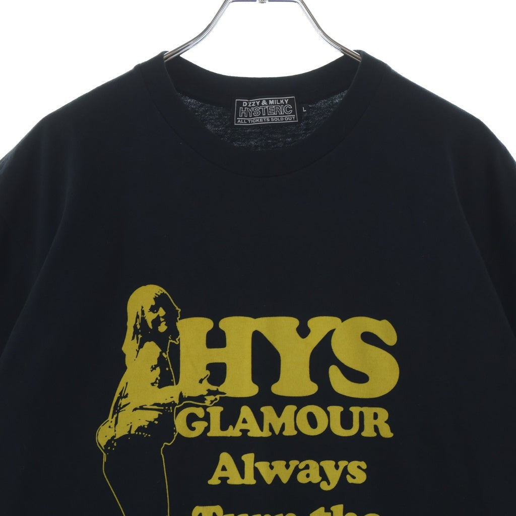 HYSTERIC GLAMOUR(ヒステリックグラマー) ■半袖Tシャツ #L 黒