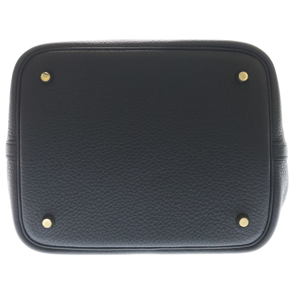 HERMES(エルメス) ピコタンロックMM トリヨンクレマンス ゴールド金具 ハンドバッグ K刻印 ノワール レディース