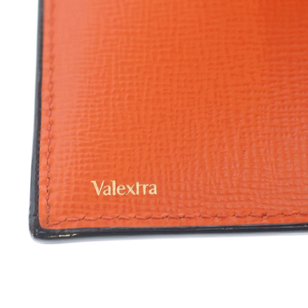 Valextra(ヴァレクストラ) レザー 二つ折り カードケース オレンジ