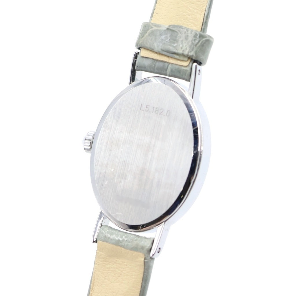 LONGINES(ロンジン) ラヴィソント ダイヤベゼル シルバー文字盤 SS×革/QZ ステンレス クォーツ オープンギャラ 腕時計 L5.182.0 レディース