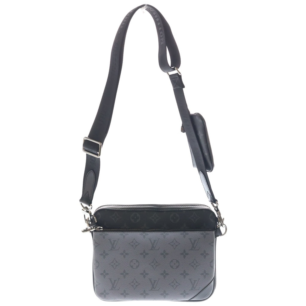LOUIS VUITTON(ルイヴィトン) モノグラムエクリプス トリオメッセンジャー PVC レザー ショルダーバッグ ブラック M69443