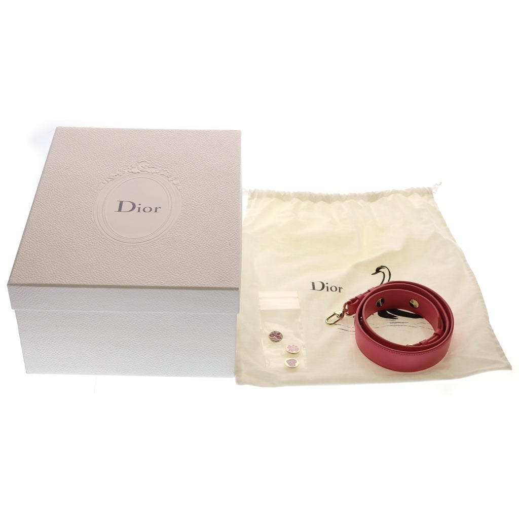 Christian Dior(クリスチャンディオール) マイレディディオール カナージュ スモール 2WAYハンドバッグ ショルダーバッグ ピンク レザー ゴールド金具 レディース