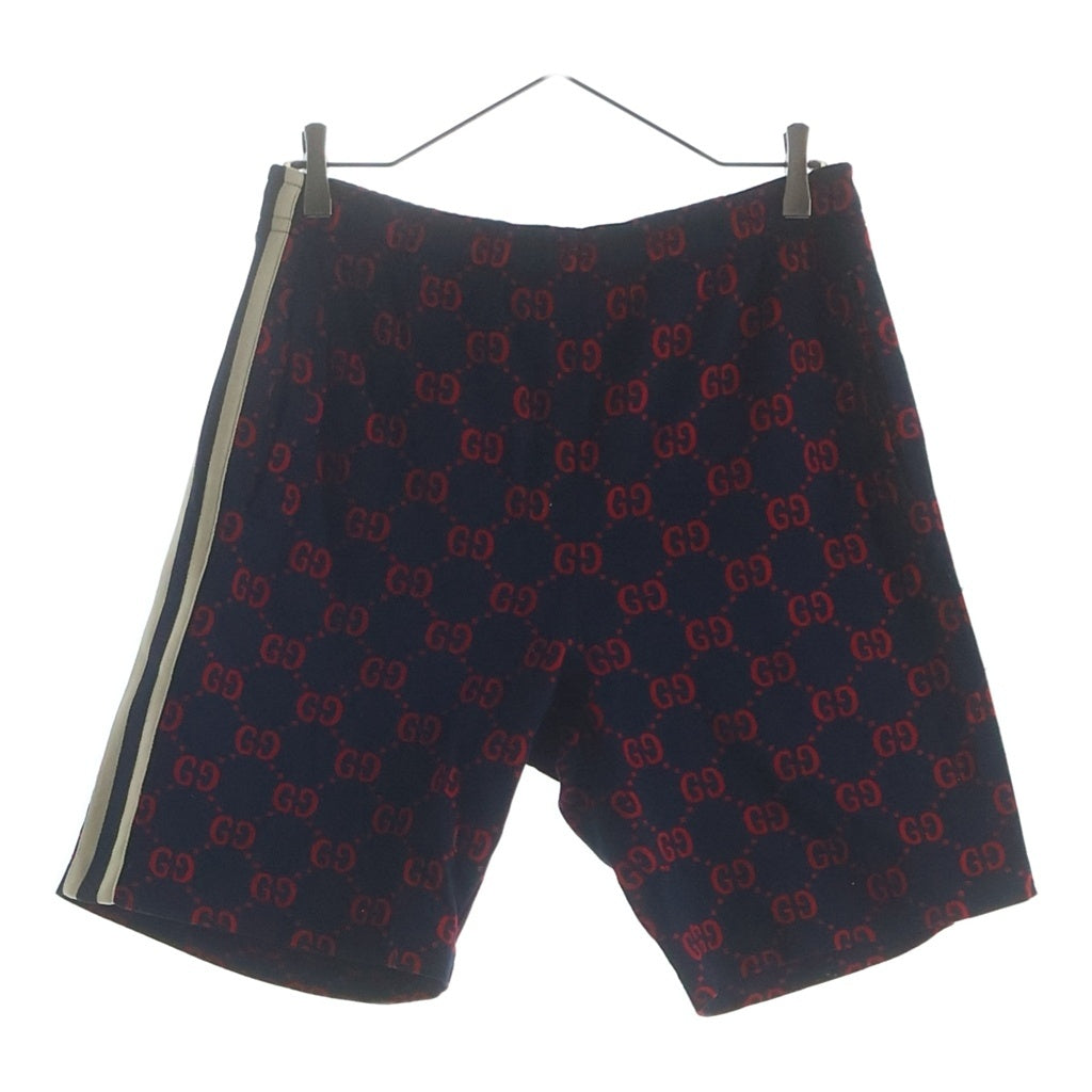 GUCCI(グッチ) GGジャガード ショートパンツ ショーツ ハーフパンツ サイドライン ネイビー/レッド 474632-X9L14