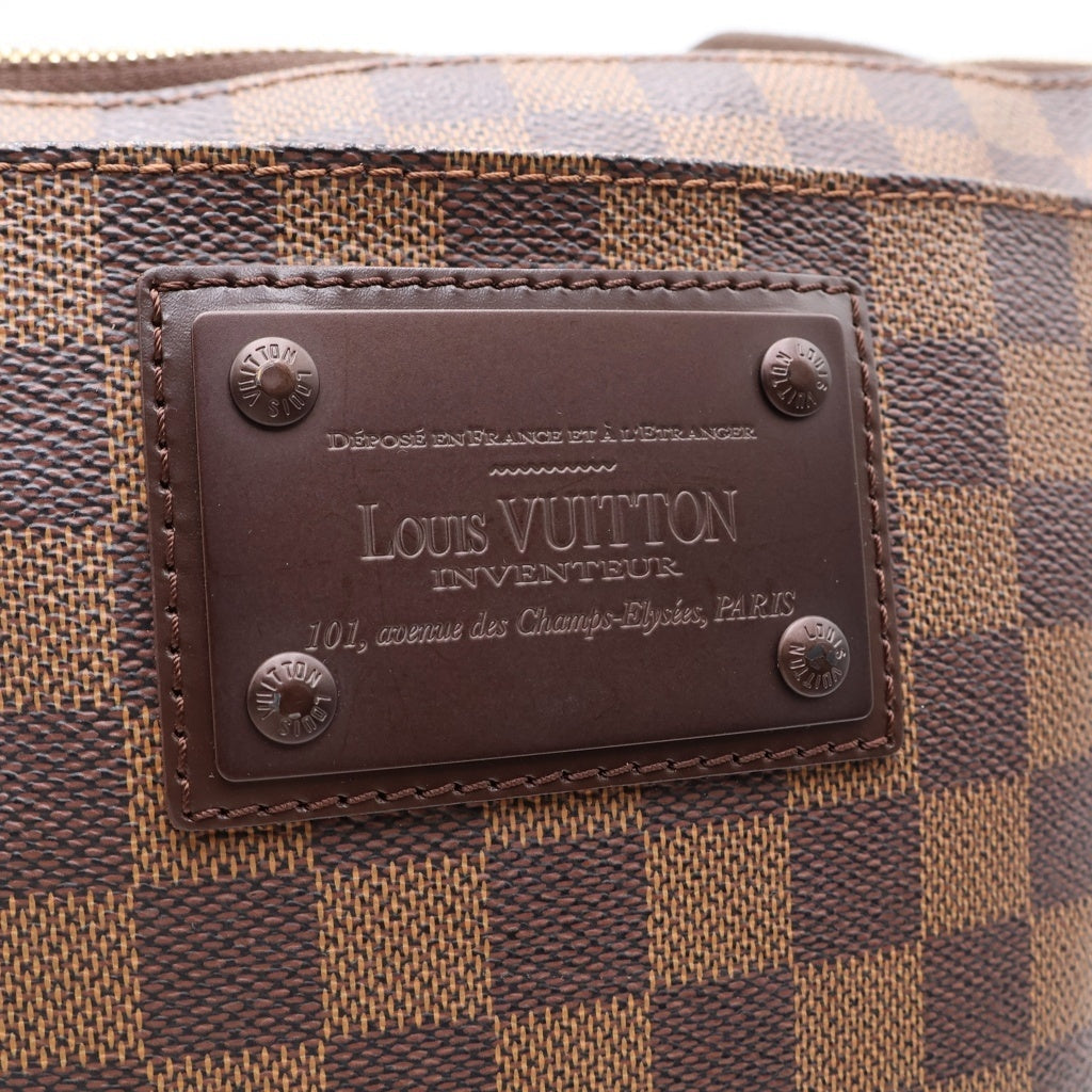 LOUIS VUITTON(ルイヴィトン) ダミエ ポシェットプラットブルックリン PVC レザー ショルダーバッグ ブラウン N41100 レディース