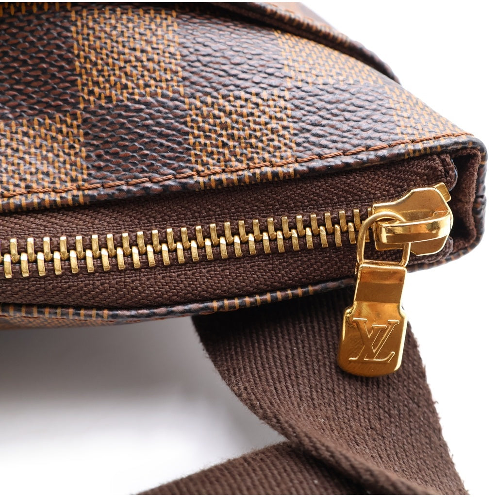 LOUIS VUITTON(ルイヴィトン) ダミエ ポシェットプラットブルックリン PVC レザー ショルダーバッグ ブラウン N41100 レディース