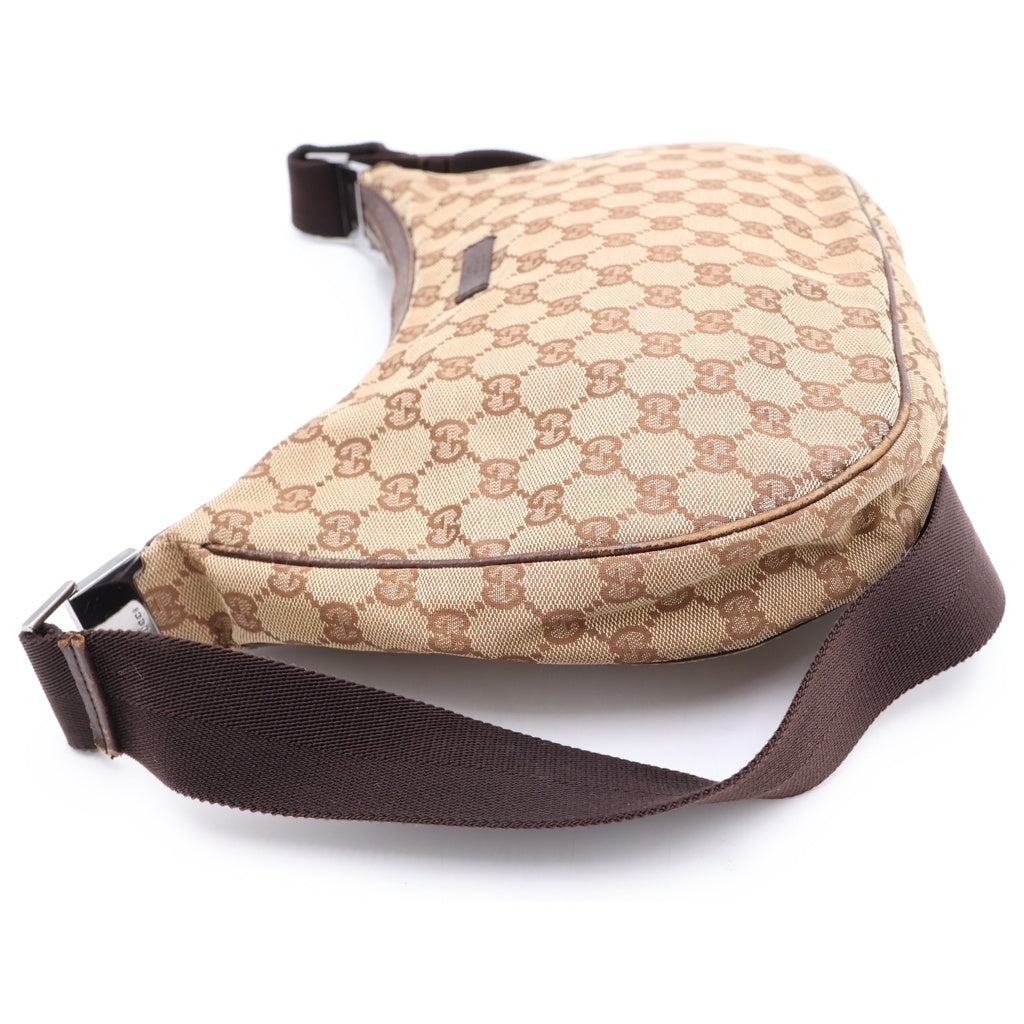 GUCCI(グッチ) GGキャンバス レザー ショルダーバッグ ブラウン 122790 レディース