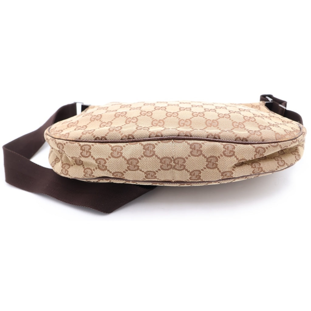 GUCCI(グッチ) GGキャンバス レザー ショルダーバッグ ブラウン 122790 レディース