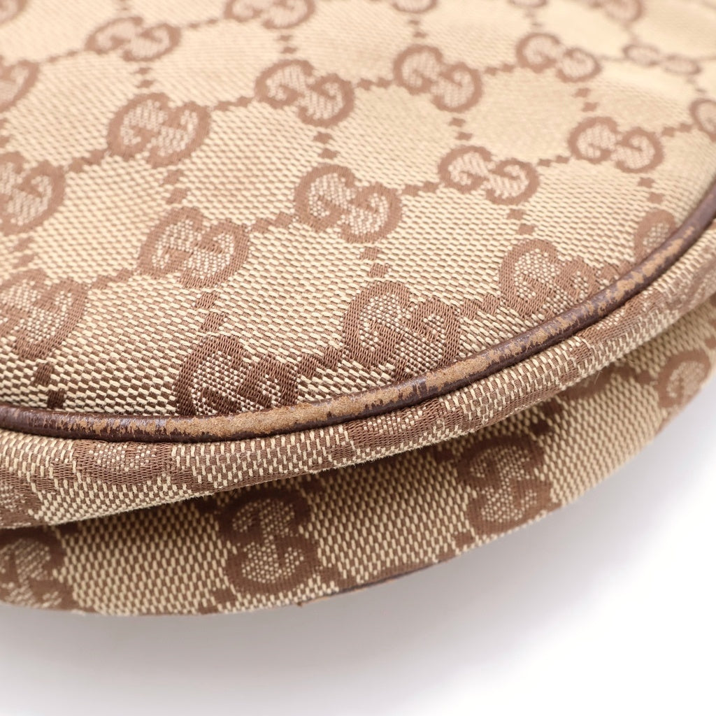 GUCCI(グッチ) GGキャンバス レザー ショルダーバッグ ブラウン 122790 レディース