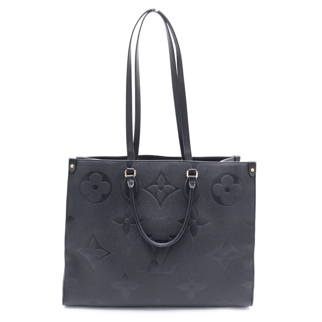 LOUIS VUITTON(ルイヴィトン) モノグラムアンプラント オンザゴーGM レザー ゴールド金具 2WAY ハンドバッグ トートバッグ ショルダーバッグ ICタイプ ブラック M44925 レディース