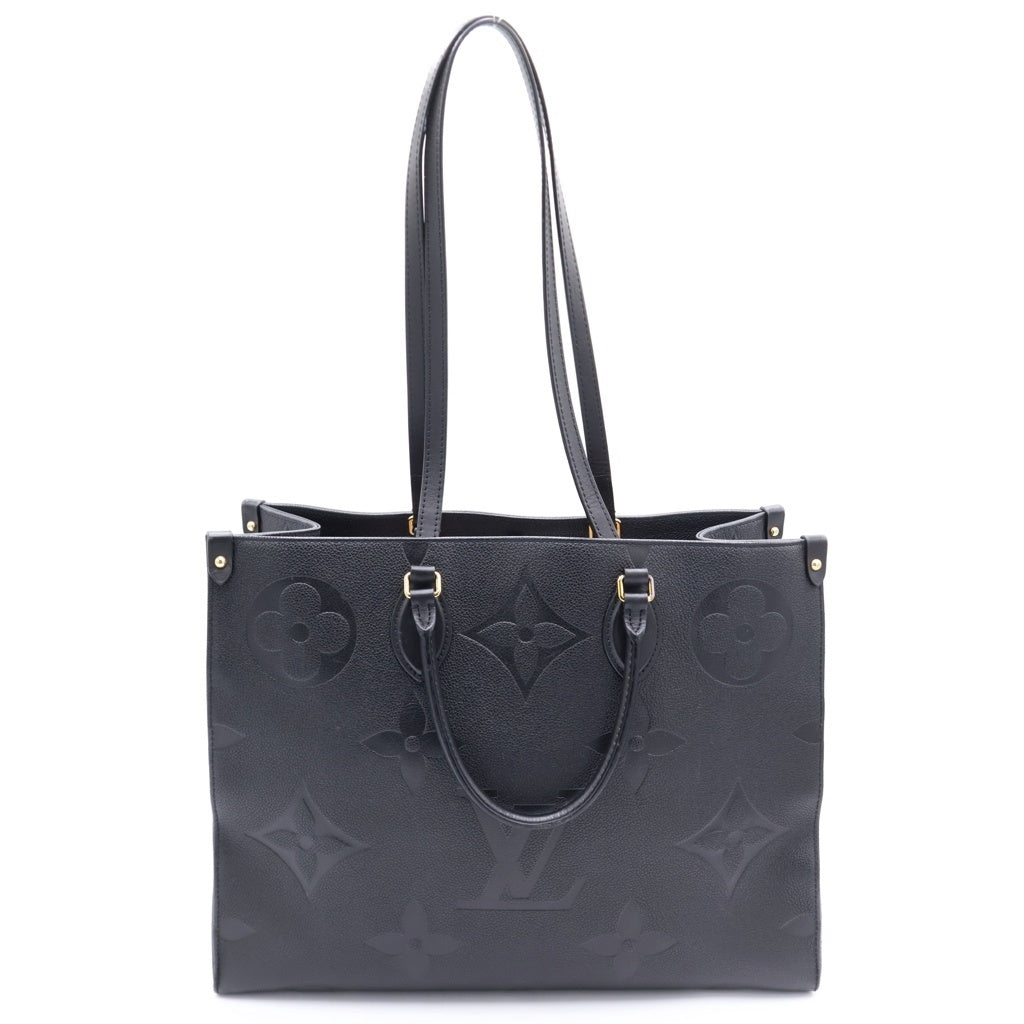 LOUIS VUITTON(ルイヴィトン) モノグラムアンプラント オンザゴーGM レザー ゴールド金具 2WAY ハンドバッグ トートバッグ ショルダーバッグ ICタイプ ブラック M44925 レディース