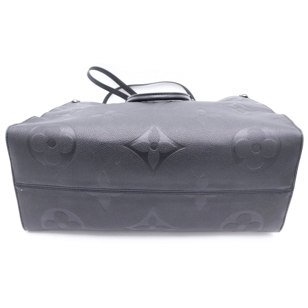 LOUIS VUITTON(ルイヴィトン) モノグラムアンプラント オンザゴーGM レザー ゴールド金具 2WAY ハンドバッグ トートバッグ ショルダーバッグ ICタイプ ブラック M44925 レディース