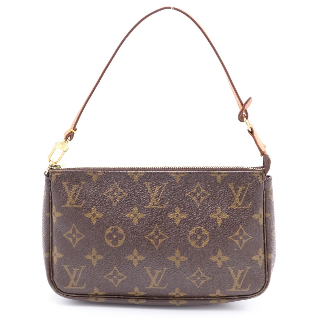 LOUIS VUITTON(ルイヴィトン) モノグラム ポシェットアクセソワール PVC レザー ハンドバッグ ポーチ ブラウン M51980 レディース