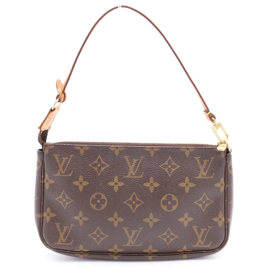 LOUIS VUITTON(ルイヴィトン) モノグラム ポシェットアクセソワール PVC レザー ハンドバッグ ポーチ ブラウン M51980 レディース