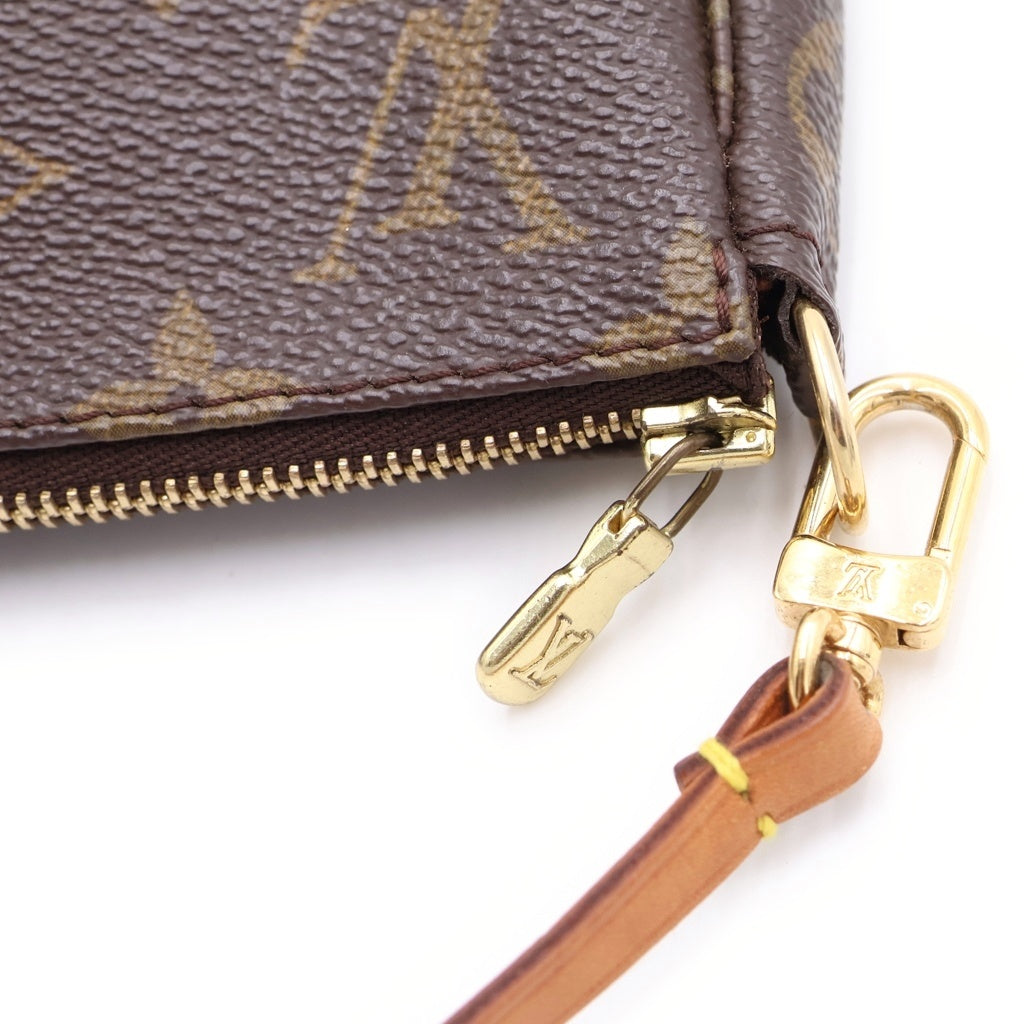 LOUIS VUITTON(ルイヴィトン) モノグラム ポシェットアクセソワール PVC レザー ハンドバッグ ポーチ ブラウン M51980 レディース