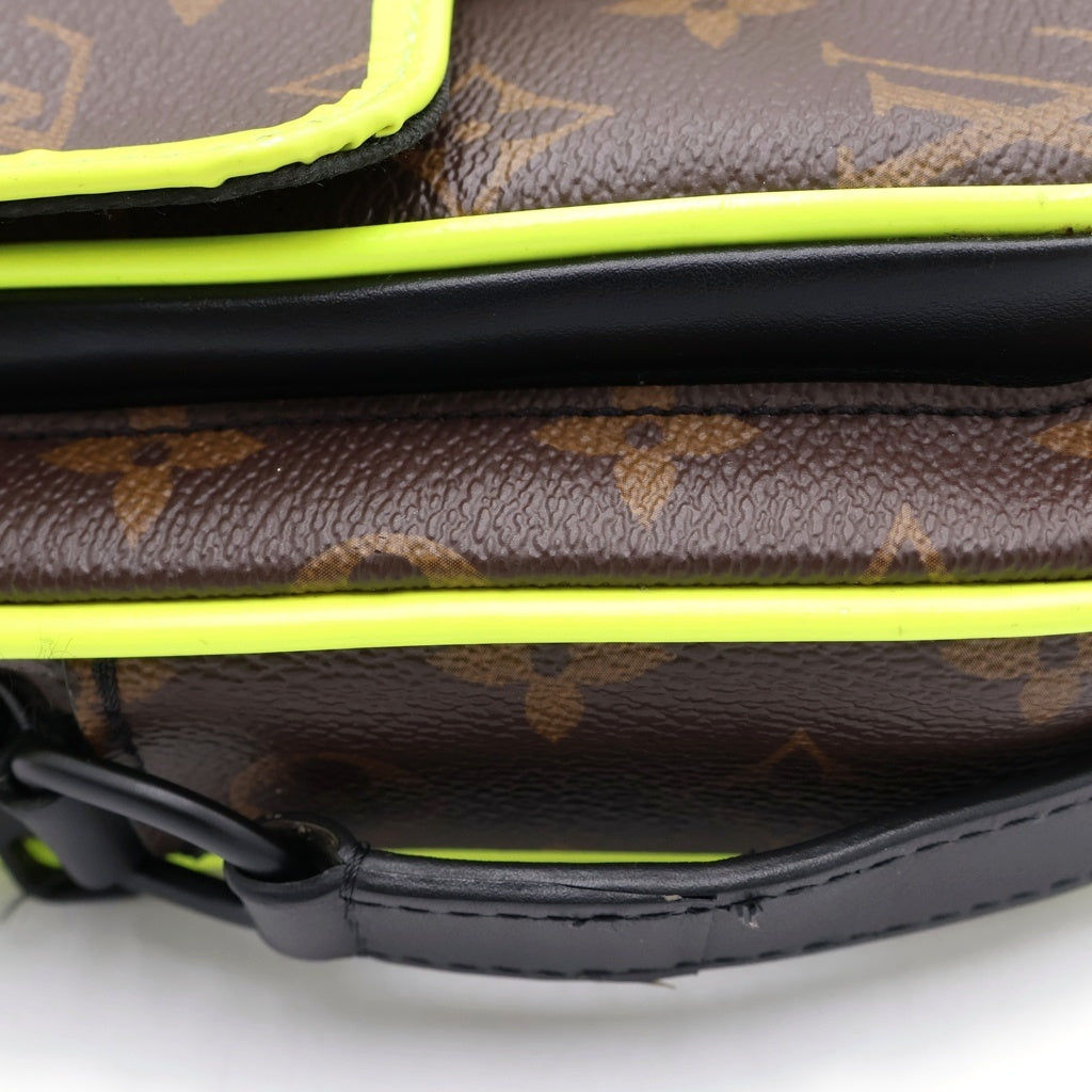 LOUIS VUITTON(ルイヴィトン) モノグラム マカサー クリストファー・ウエアラブルウォレット ショルダーバッグ PVC レザー ブラウン/イエロー M80793 RFID