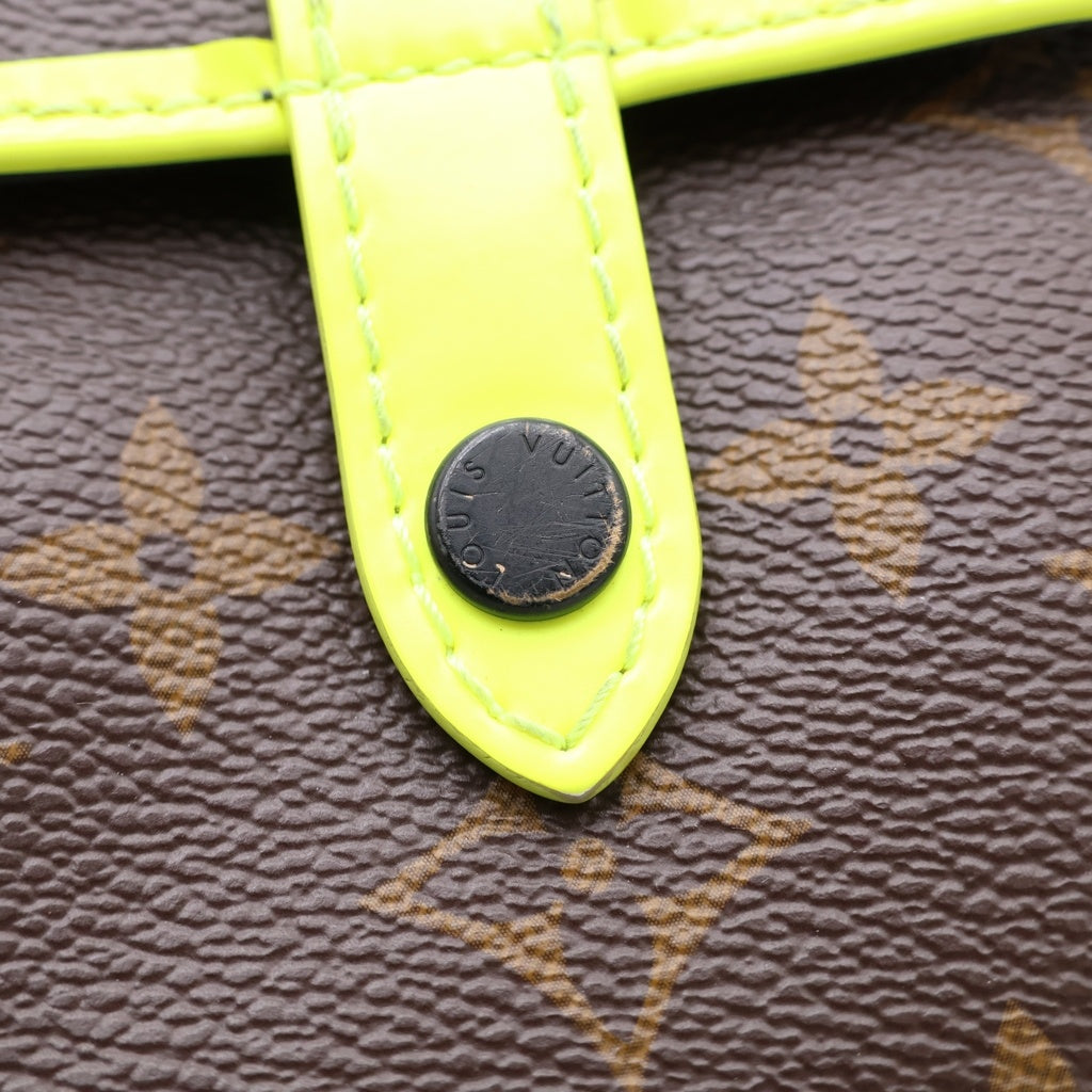 LOUIS VUITTON(ルイヴィトン) モノグラム マカサー クリストファー・ウエアラブルウォレット ショルダーバッグ PVC レザー ブラウン/イエロー M80793 RFID