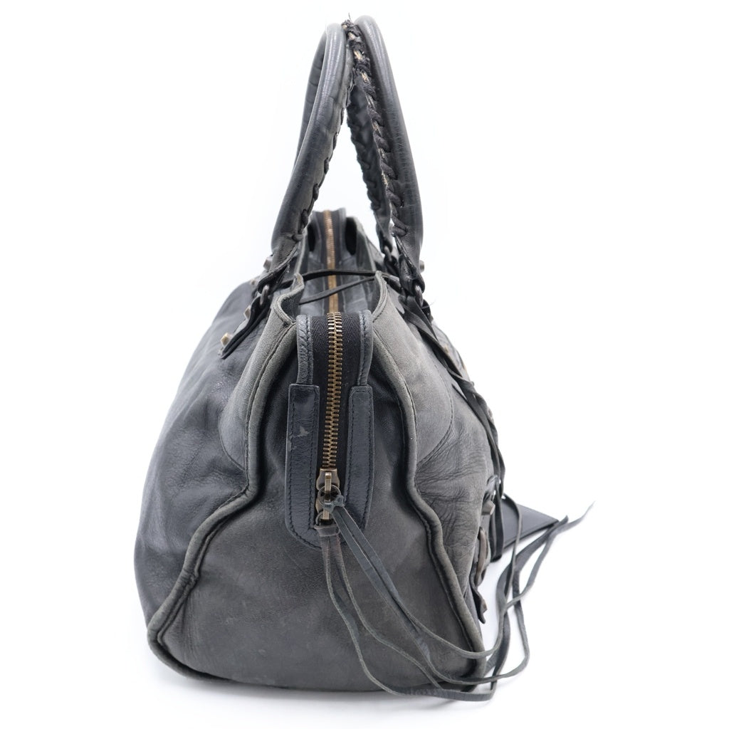 BALENCIAGA(バレンシアガ) エディターズバッグ ザ パートタイム レザー 2WAY ハンドバッグ ショルダーバッグ ブラック 168028 レディース