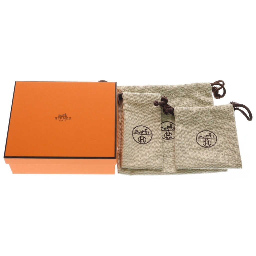 HERMES(エルメス) シェーヌダンクル コンパクト ウォレット 二つ折り財布 ショルダーバッグ ブラック シェブルミゾル B刻印 シルバー金具 レディース