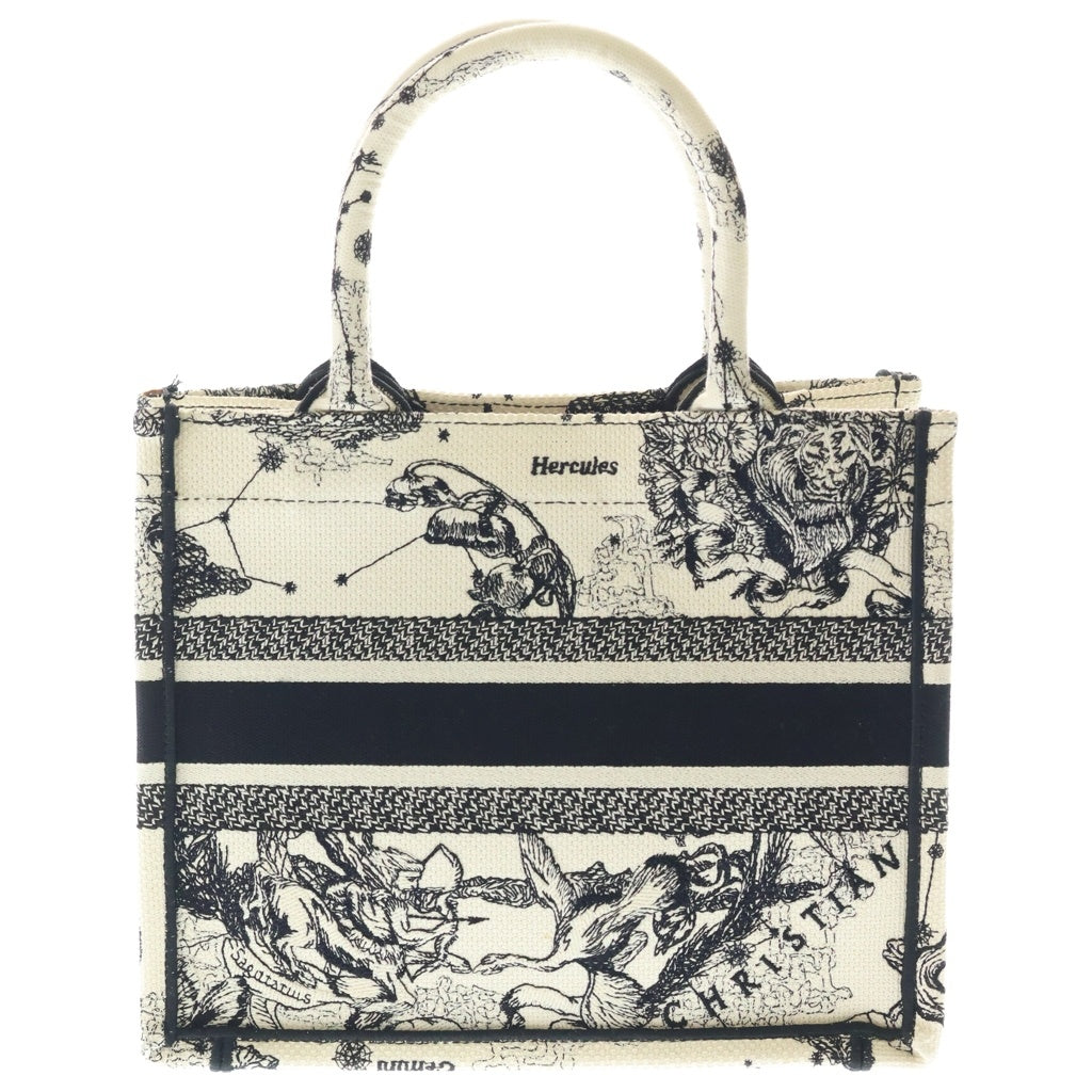 Christian Dior(クリスチャンディオール) BOOK TOTE ブックトート スモール トワル ドゥ ジュイ ハンド トートバッグ アイボリー/ブラック M1265ZRHZ レディース