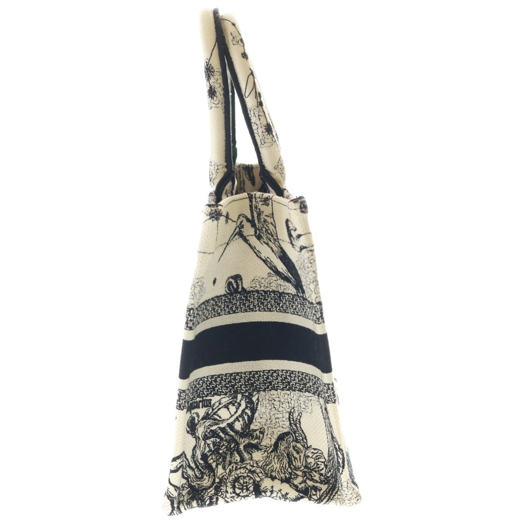 Christian Dior(クリスチャンディオール) BOOK TOTE ブックトート スモール トワル ドゥ ジュイ ハンド トートバッグ アイボリー/ブラック M1265ZRHZ レディース