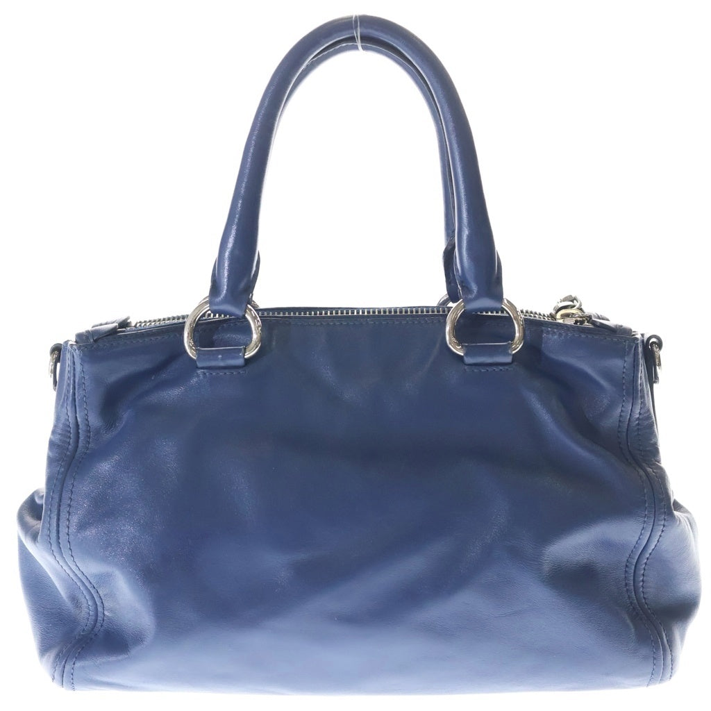 PRADA(プラダ) 2WAYハンドバッグ ショルダーバッグ ブルー レザー BN2866 シルバー金具 レディース