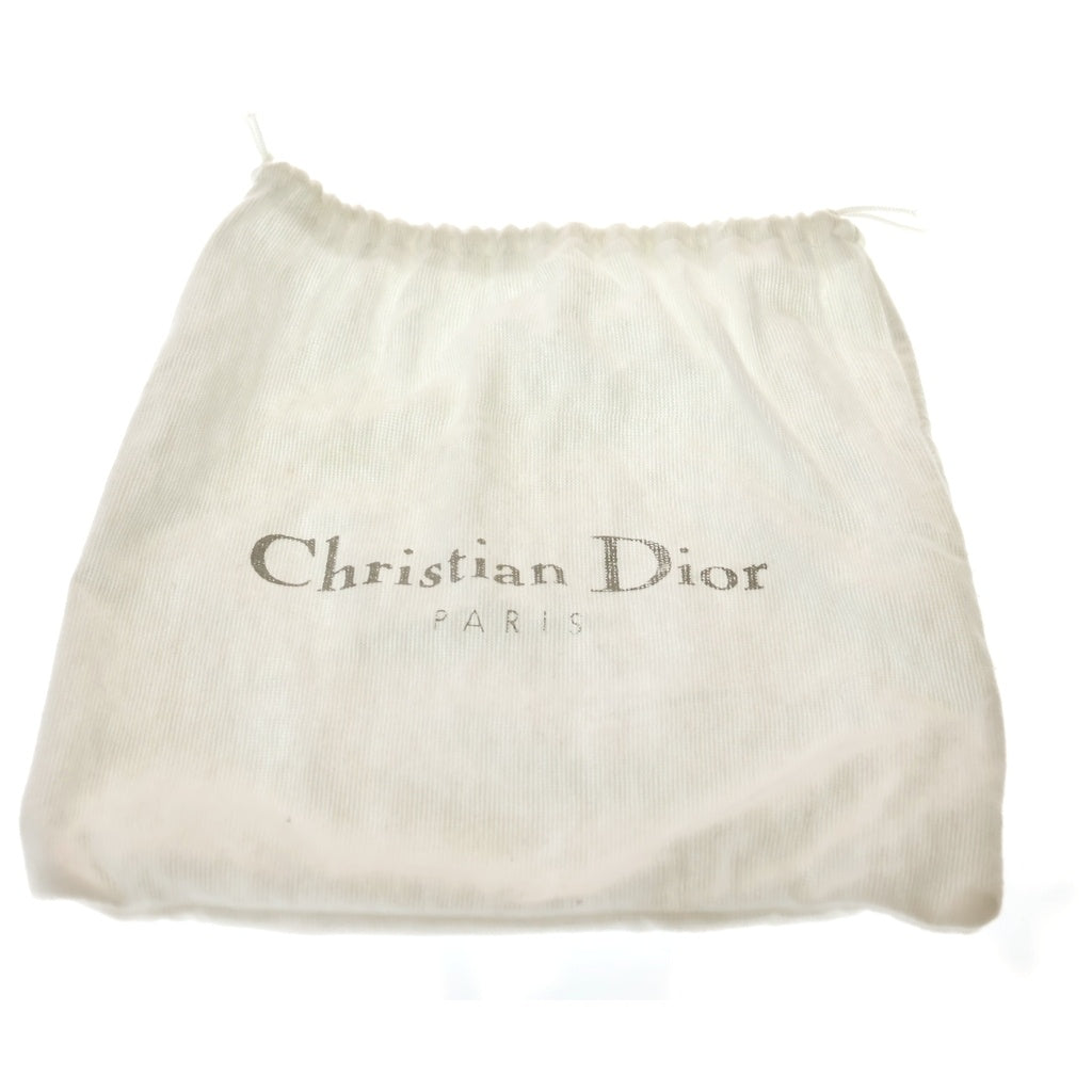 DIOR(ディオール) トロッター サドルバック ミニハンドバッグ ポーチ ボルドー ワインレッド レザー×キャンバス ゴールド金具 レディース