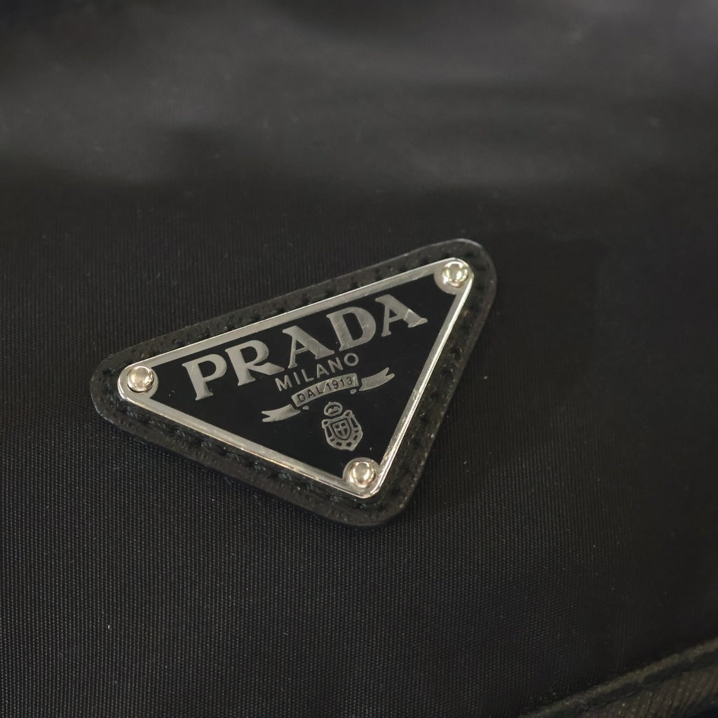 PRADA(プラダ) RE-NYLON リュックサック バックパック ブラック ナイロン 2VZ135 シルバー金具 レディース