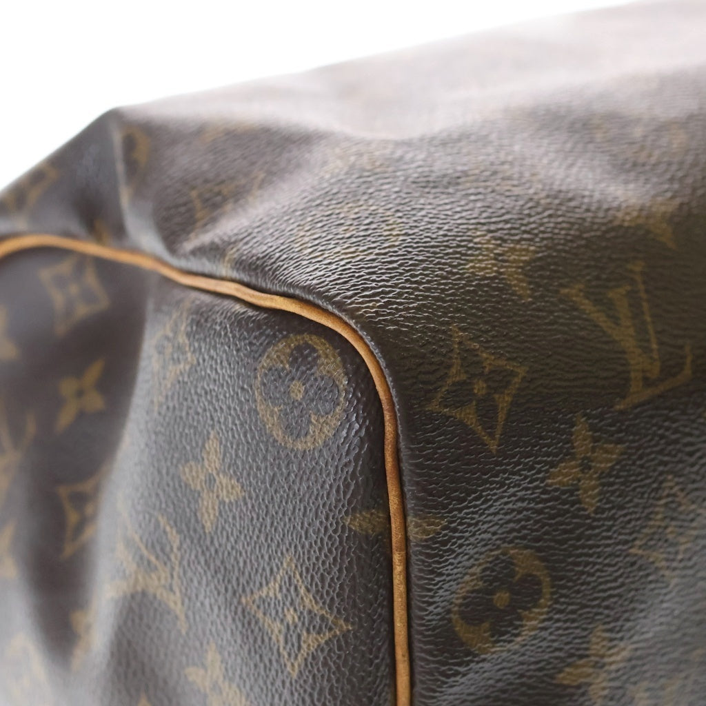 LOUIS VUITTON(ルイヴィトン) モノグラム スピーディ35 ハンドバッグ ボストンバッグ ブラウン レザー×PVC M41524 ゴールド金具 レディース