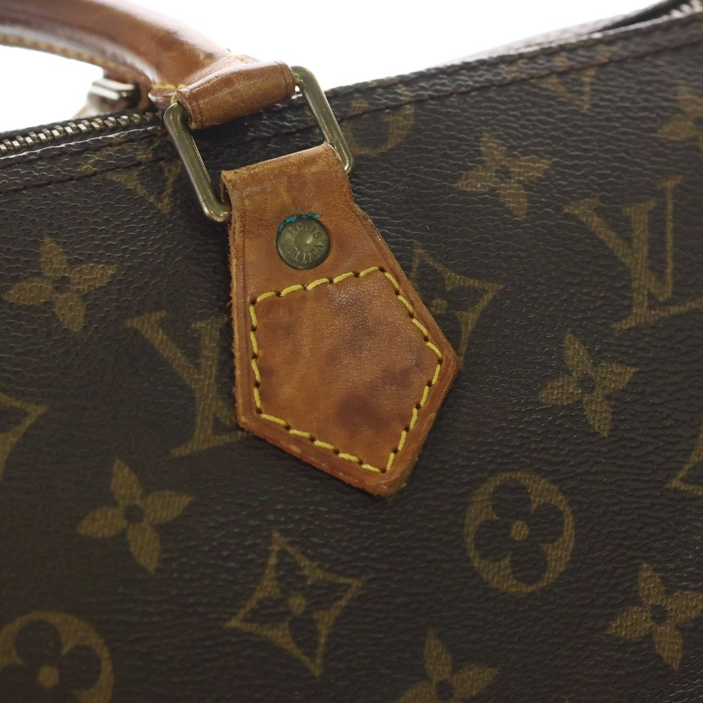 LOUIS VUITTON(ルイヴィトン) モノグラム スピーディ35 ハンドバッグ ボストンバッグ ブラウン レザー×PVC M41524 ゴールド金具 レディース