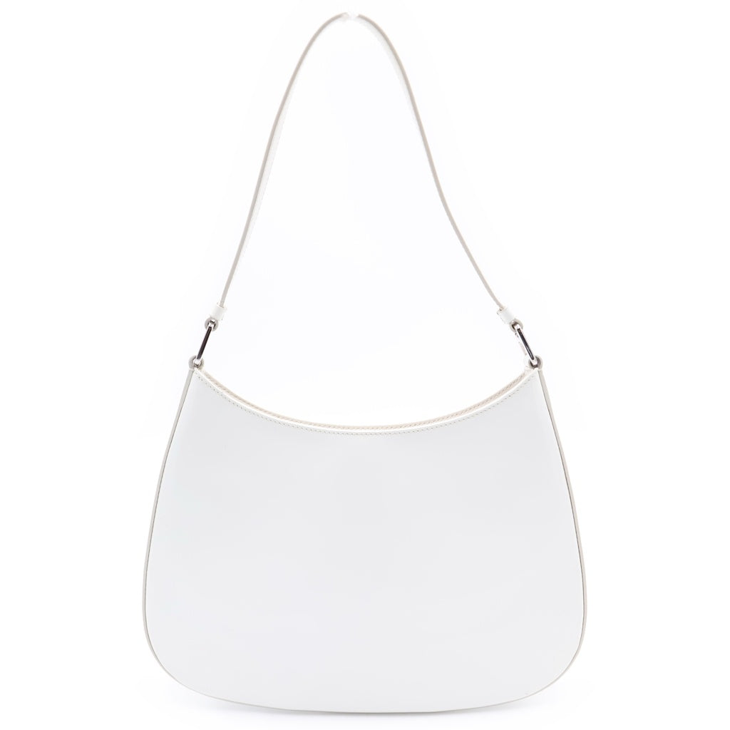 PRADA(プラダ) クレオ ハンドバッグ ワンショルダーバッグ ホワイト レザー 1BC499 シルバー金具 レディース