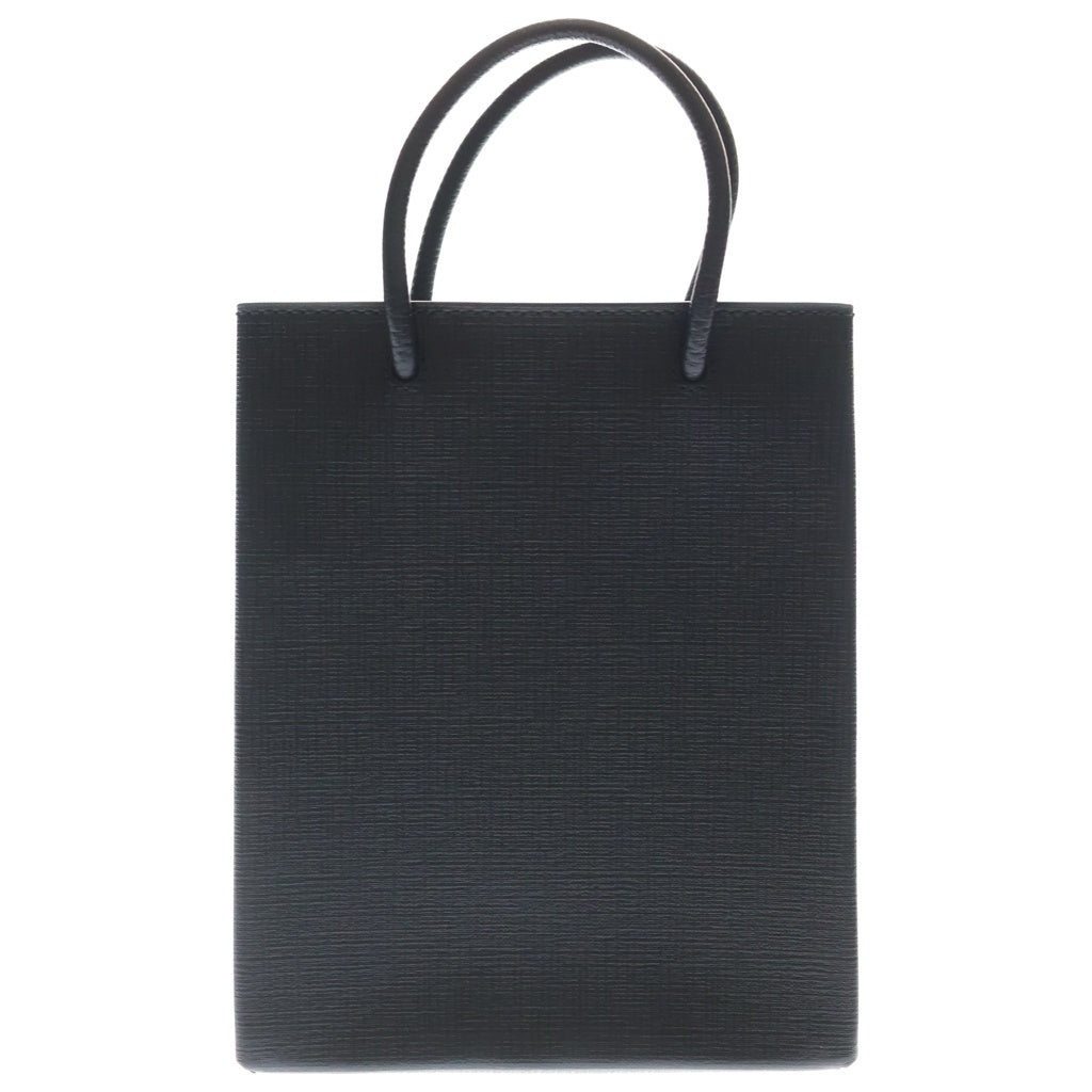 BALENCIAGA(バレンシアガ) ショッピング フォンフォルダー レザー 2WAY ハンド ショルダー バッグ シルバー金具 ブラック 693805 レディース