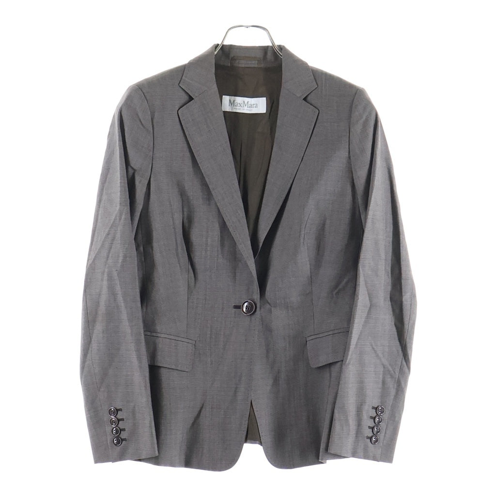 Max Mara(マックスマーラ) 1B テーラードジャケット グレーブラウン #38 レディース