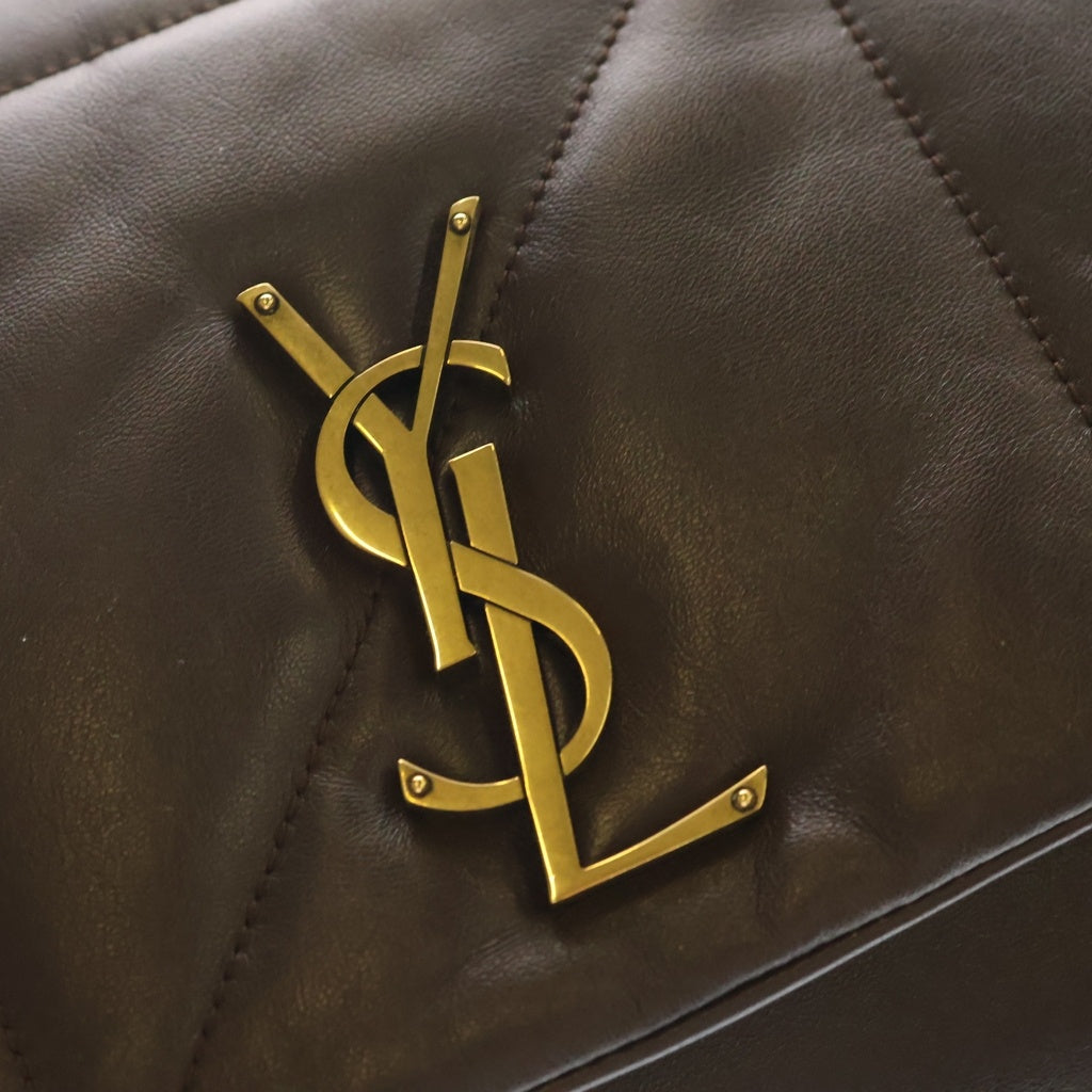 SAINT LAURENT PARIS(サンローランパリ) ジェイミー4.3 ラージ チェーンショルダーバック トートバッグ ダークブラウン レザー 805859 ゴールド金具 レディース