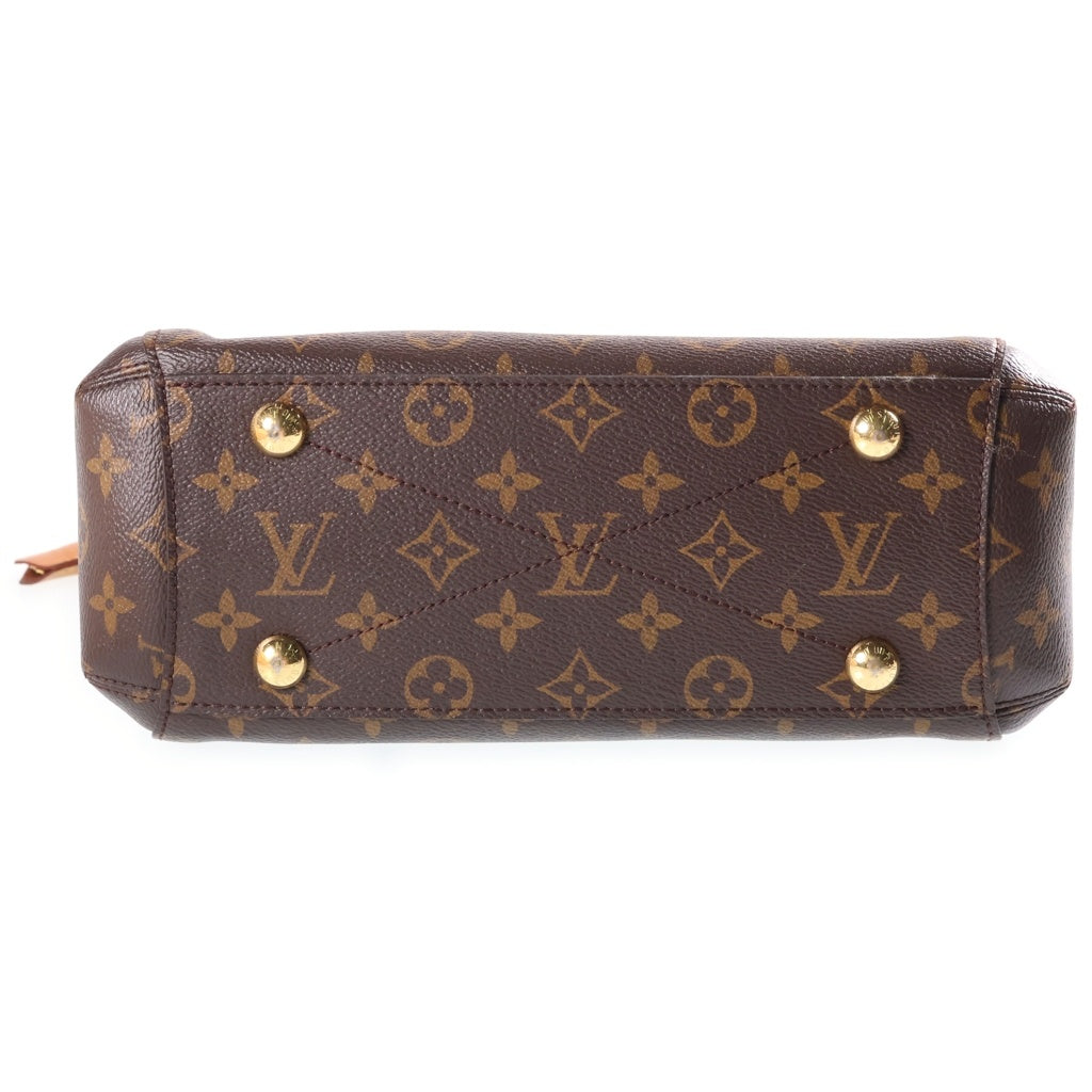 LOUIS VUITTON(ルイヴィトン) モノグラム モンテーニュBB 2WAYハンドバッグ ショルダーバッグ ブラウン レザー×PVC M41055 ゴールド金具 レディース