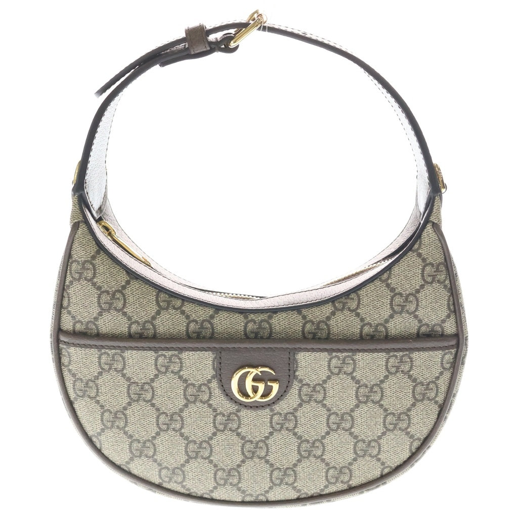 GUCCI(グッチ) オフィディア GGスプリーム PVC レザー ワンショルダーバッグ ベージュ/ブラウン 772303 レディース