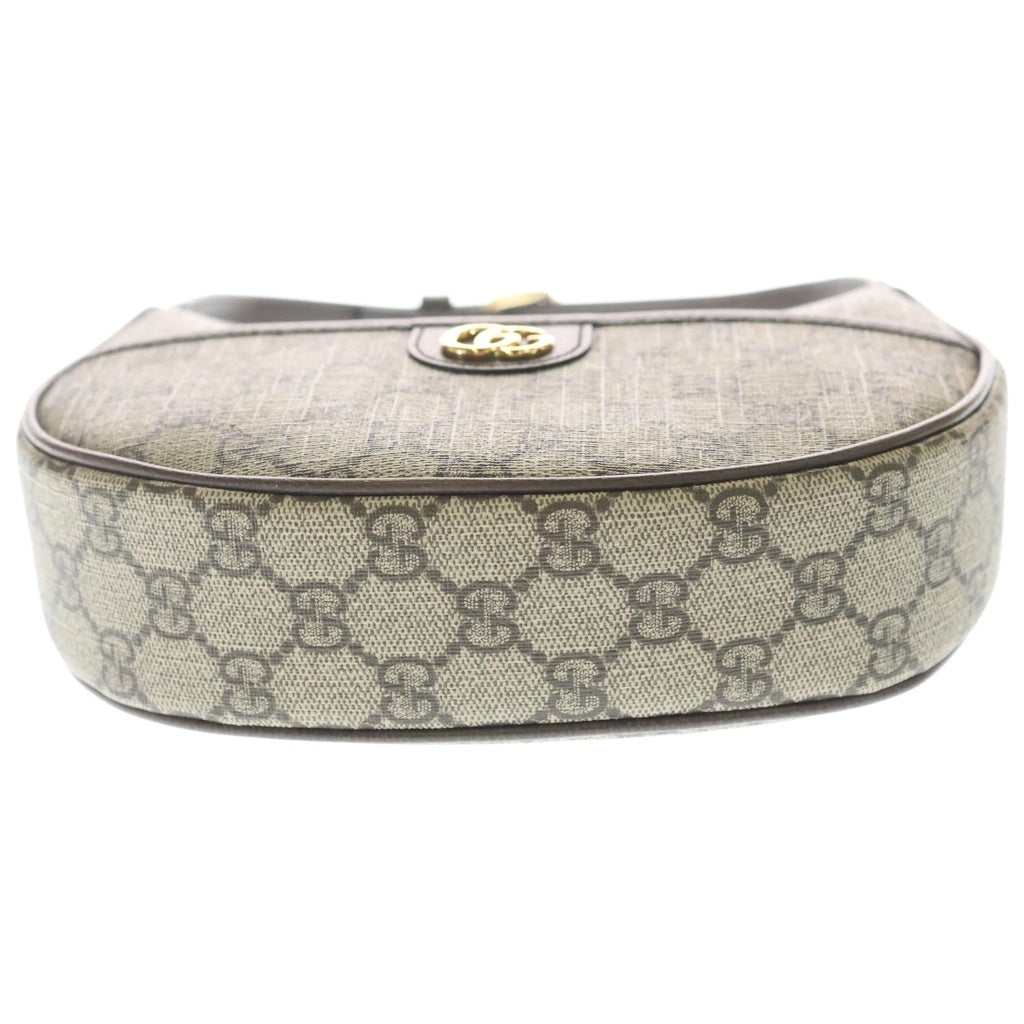 GUCCI(グッチ) オフィディア GGスプリーム PVC レザー ワンショルダーバッグ ベージュ/ブラウン 772303 レディース
