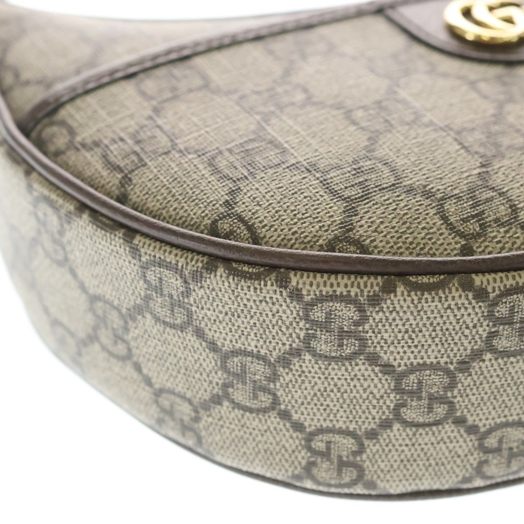 GUCCI(グッチ) オフィディア GGスプリーム PVC レザー ワンショルダーバッグ ベージュ/ブラウン 772303 レディース