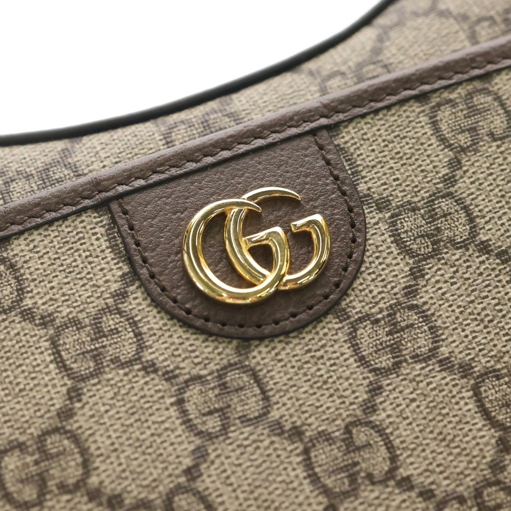 GUCCI(グッチ) オフィディア GGスプリーム PVC レザー ワンショルダーバッグ ベージュ/ブラウン 772303 レディース