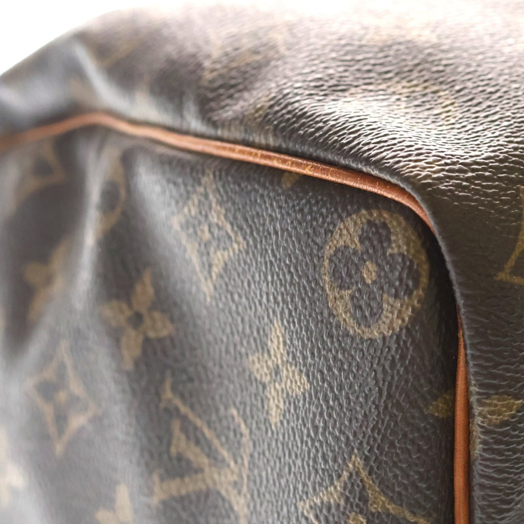 LOUIS VUITTON(ルイヴィトン) モノグラム スピーディー35 PVC レザー ハンドバッグ ブラウン M41524 レディース