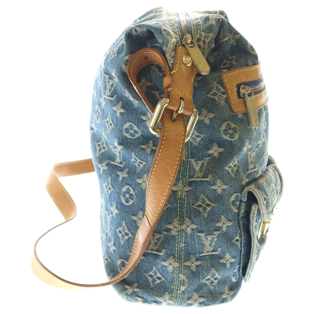 LOUIS VUITTON(ルイヴィトン) モノグラムデニム バギーGM レザー ショルダーバッグ ゴールド金具 インディゴ M95048 レディース
