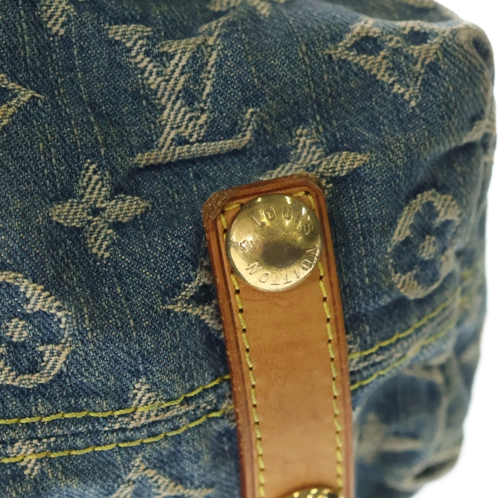 LOUIS VUITTON(ルイヴィトン) モノグラムデニム バギーGM レザー ショルダーバッグ ゴールド金具 インディゴ M95048 レディース